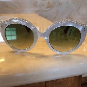Gucci GG0214S Cat Eye Mother of Pearl Sunglasses